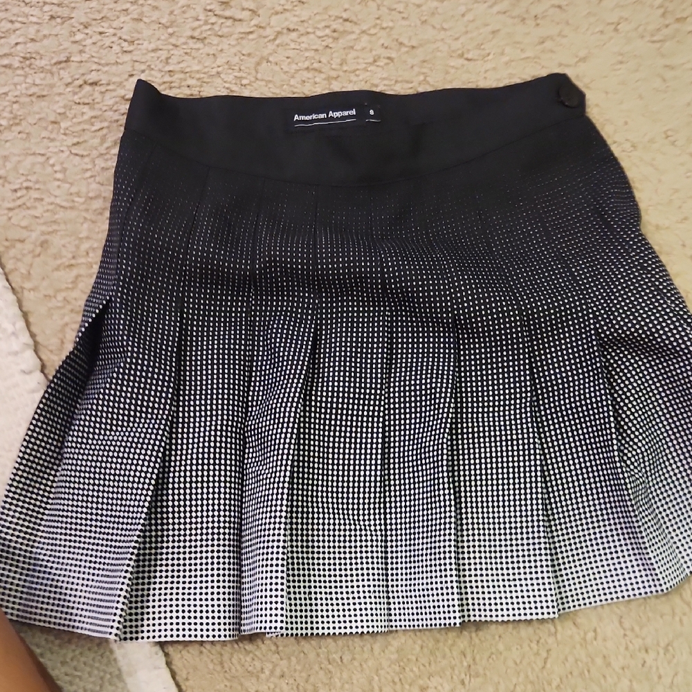 American Apparel Gradient Black and White Mini Skirt